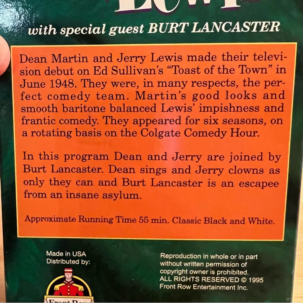 Dean Martin and Jerry Lewis VHS Tape